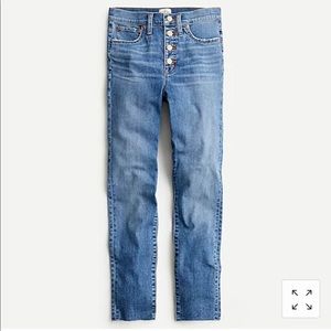 J. Crew 9” high rise toothpick jean
